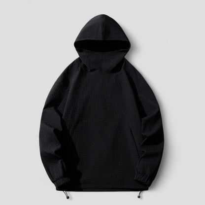 Men’s Textured Funnel Neck Hoodie