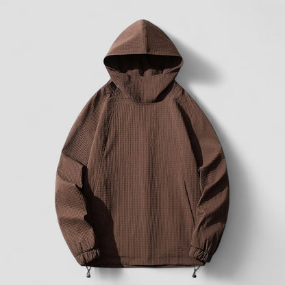 Men’s Textured Funnel Neck Hoodie