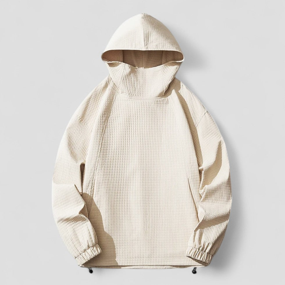 Men’s Textured Funnel Neck Hoodie
