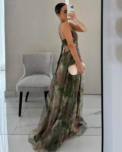 Thalia – Floral Formal Dress with Sleeveless