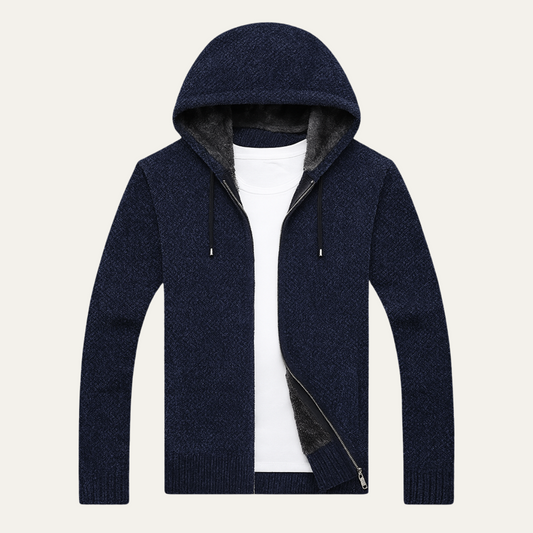 The Sutherland Men’s Casual Knit Zip Up Hoodie Jacket
