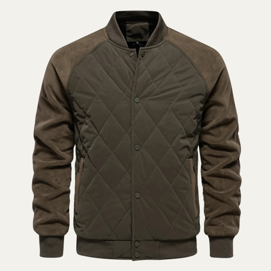 Men’s Quilted Contrast Bomber Jacket
