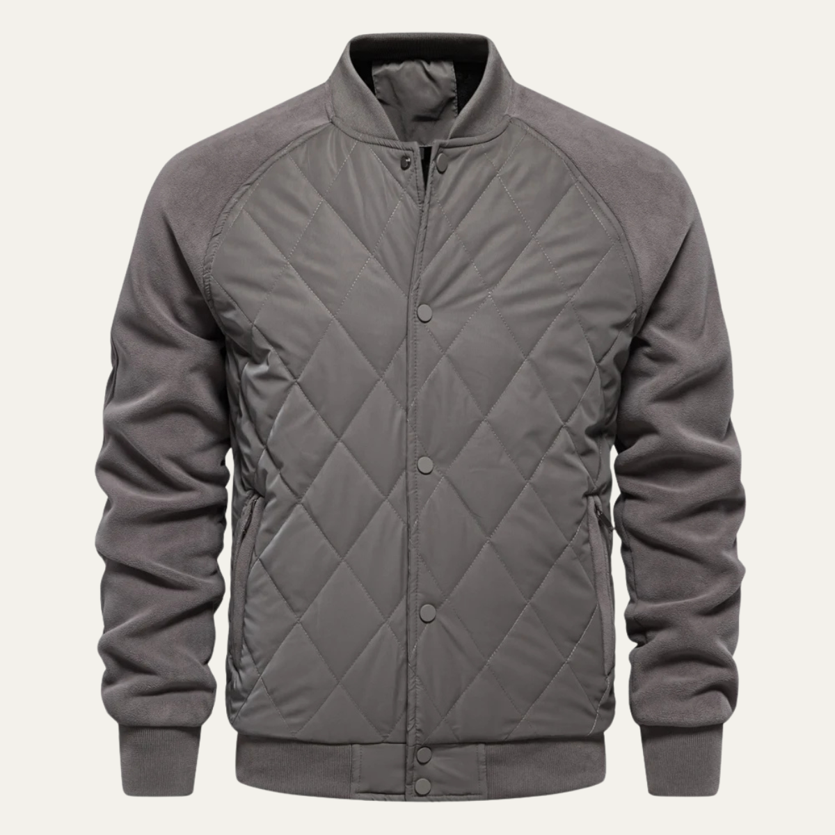 Men’s Quilted Contrast Bomber Jacket