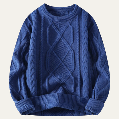 Men’s Diamond Cable-Knit Sweater