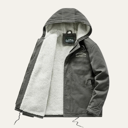 Men’s Warm Sherpa Hooded Parka