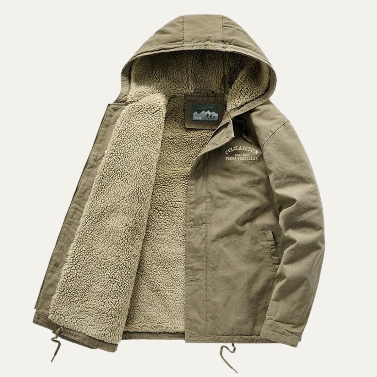 Men’s Warm Sherpa Hooded Parka