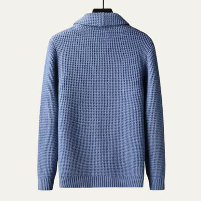 Men’s Textured Shawl Collar Cardigan