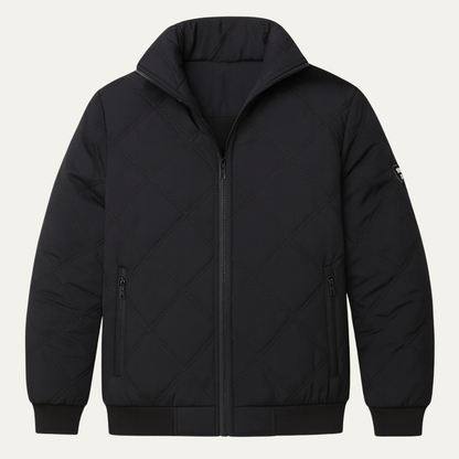 Men’s Quilted High-Collar Racer Jacket