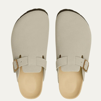 Men’s Suede Clog with Adjustable Strap