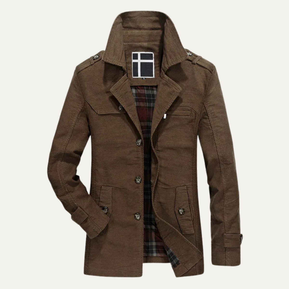 Men’s Double Breasted Corduroy Utility Jacket