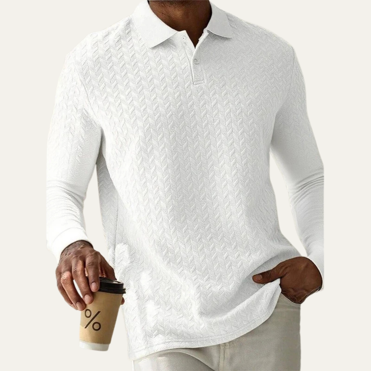 Men’s Textured Knit Polo