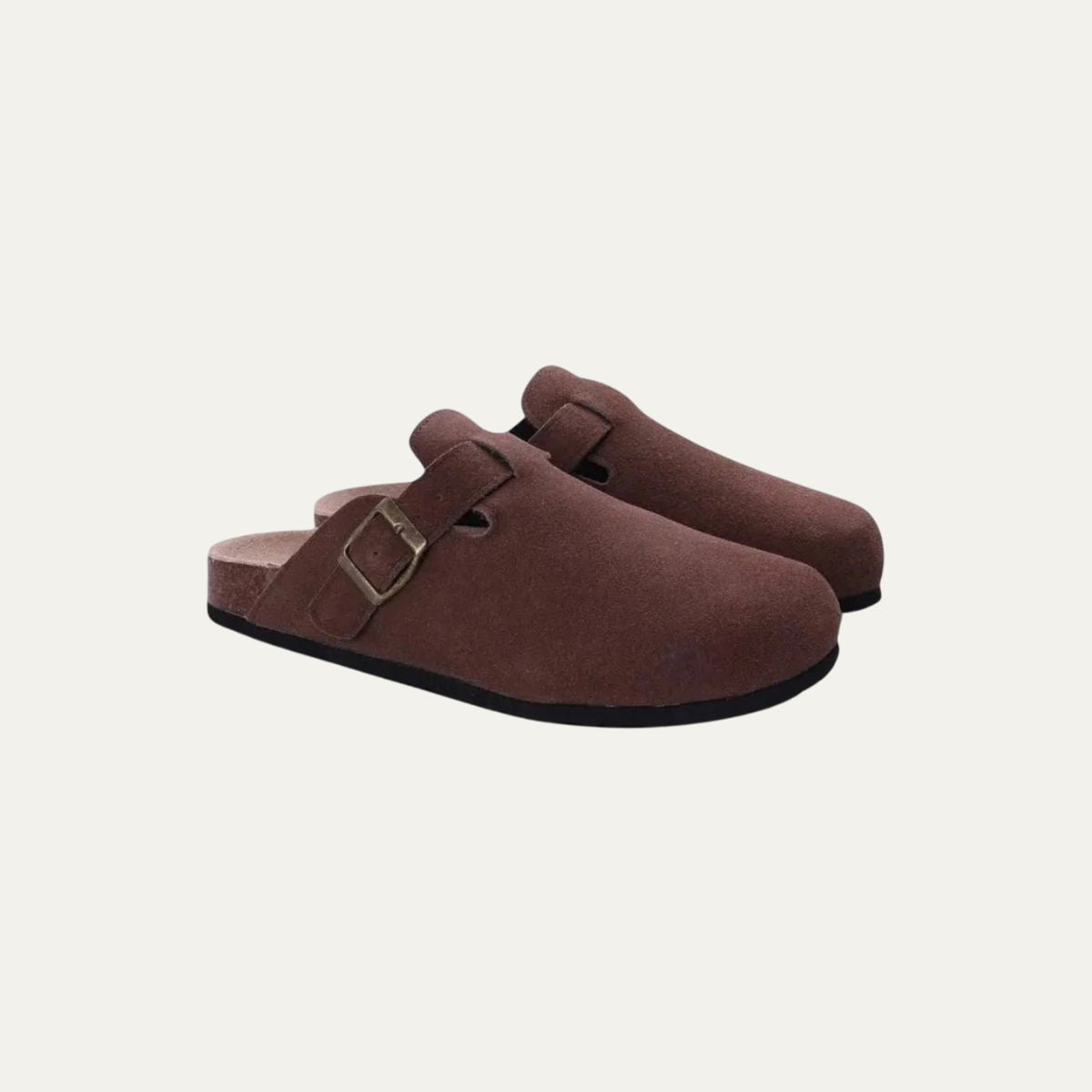 Men’s Wool Clogs with Cork Footbed