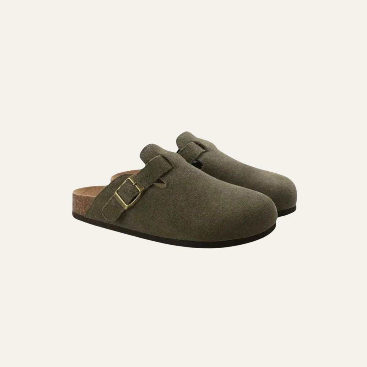 Men’s Wool Clogs with Cork Footbed