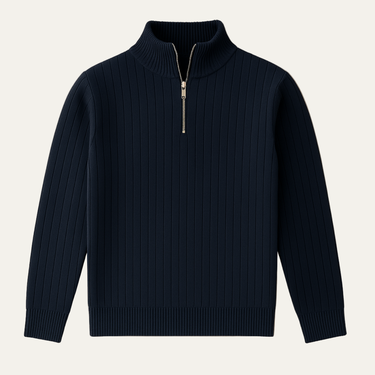 Men’s Ribbed Quarter-Zip Sweater