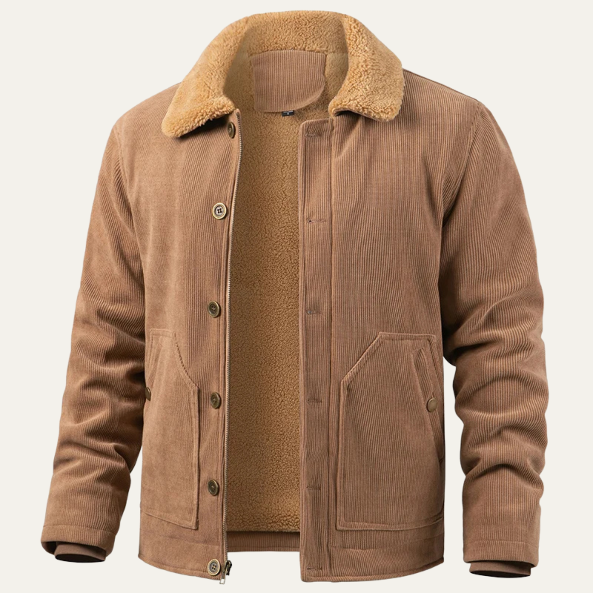 Men’s Corduroy Sherpa-Lined Trucker Jacket