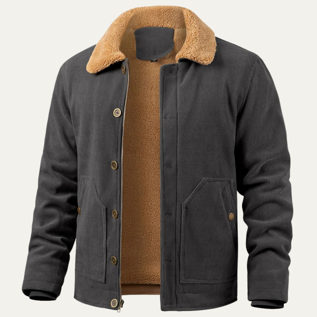 Men’s Corduroy Sherpa-Lined Trucker Jacket