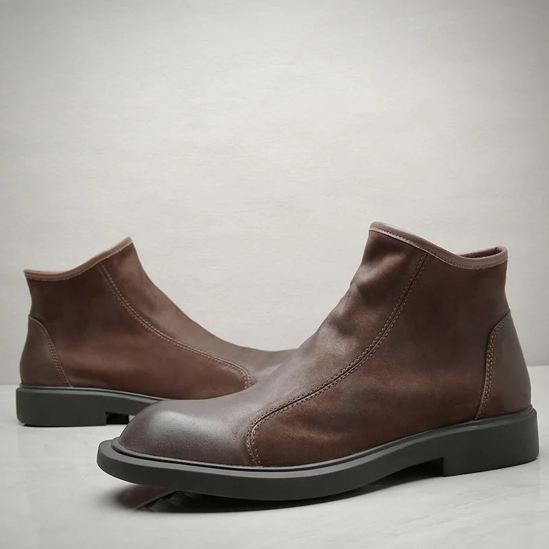 Men’s Minimalist Leather Ankle Boots
