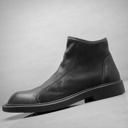 Men’s Minimalist Leather Ankle Boots