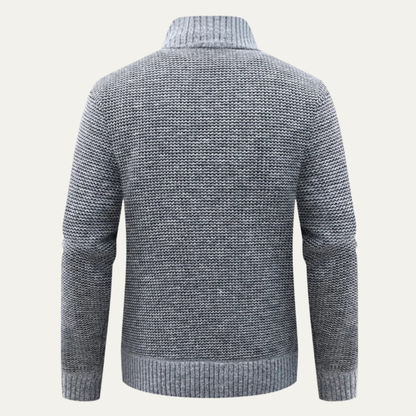 Men’s Mixed-Media Puffer Knit Jacket