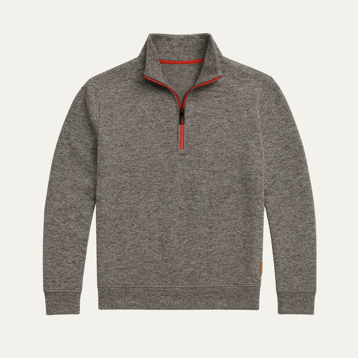 Men’s Quarter-Zip Sweatshirt with Stand-Up Collar