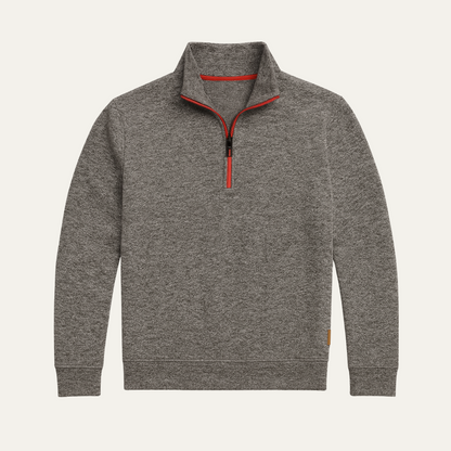 Men’s Quarter-Zip Sweatshirt with Stand-Up Collar