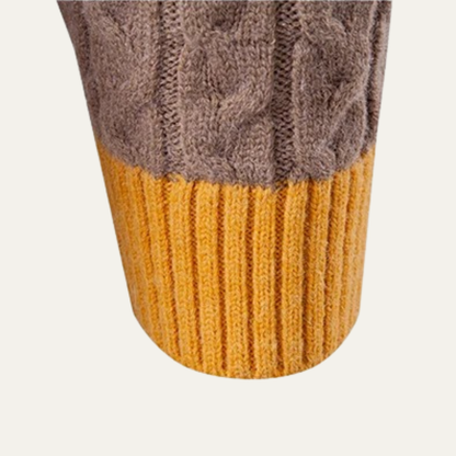 Men’s Color-Block Turtleneck Sweater