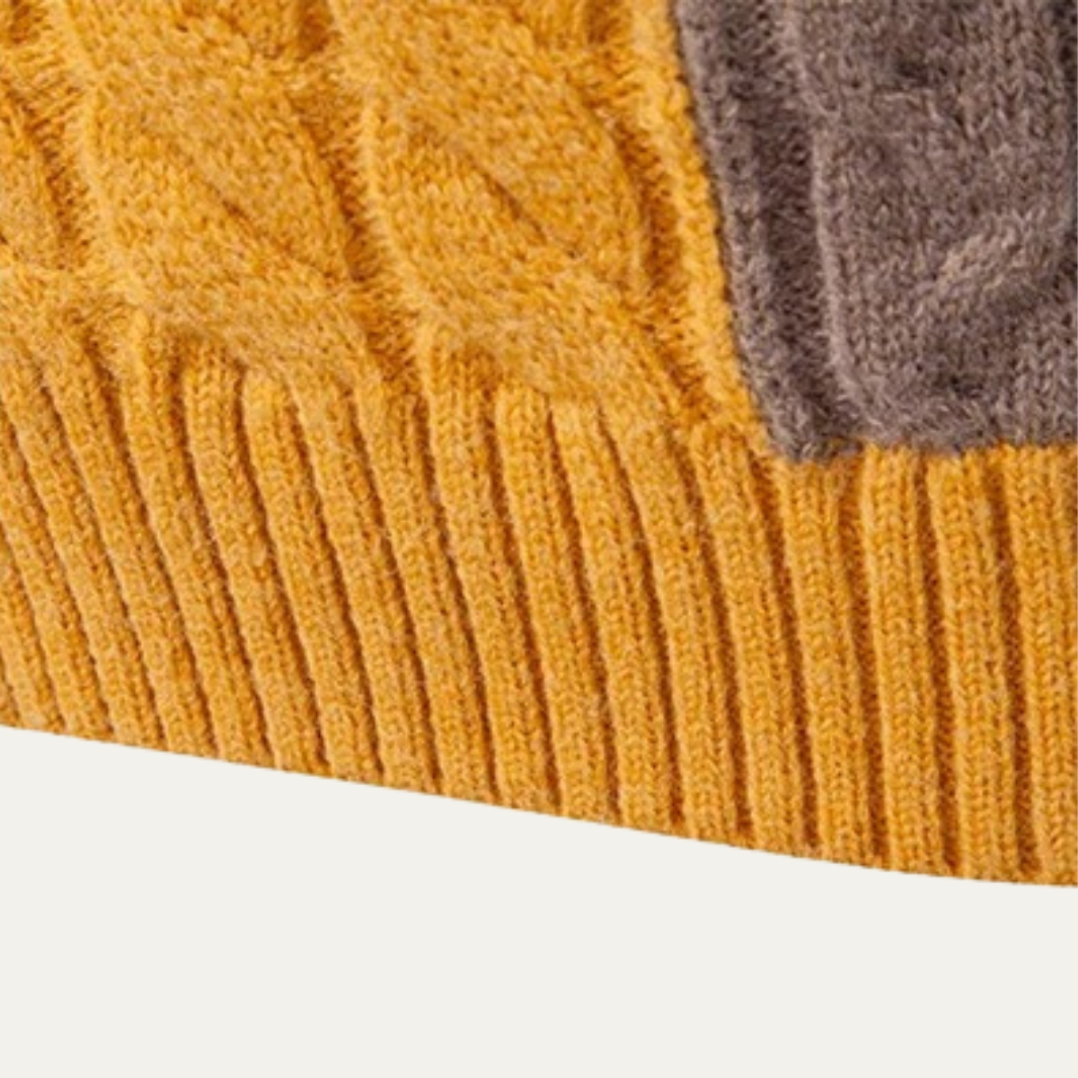 Men’s Color-Block Turtleneck Sweater