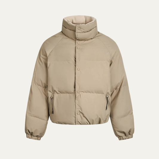 Men’s Cropped High-Collar Puffer Jacket