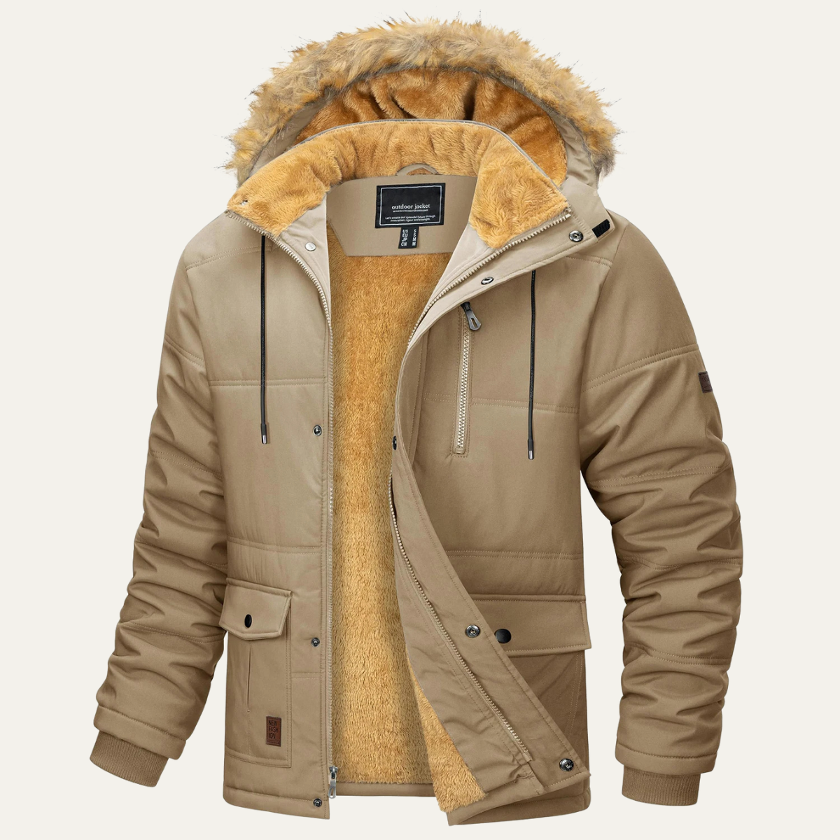 Men’s Arctic Faux Fur Hooded Parka