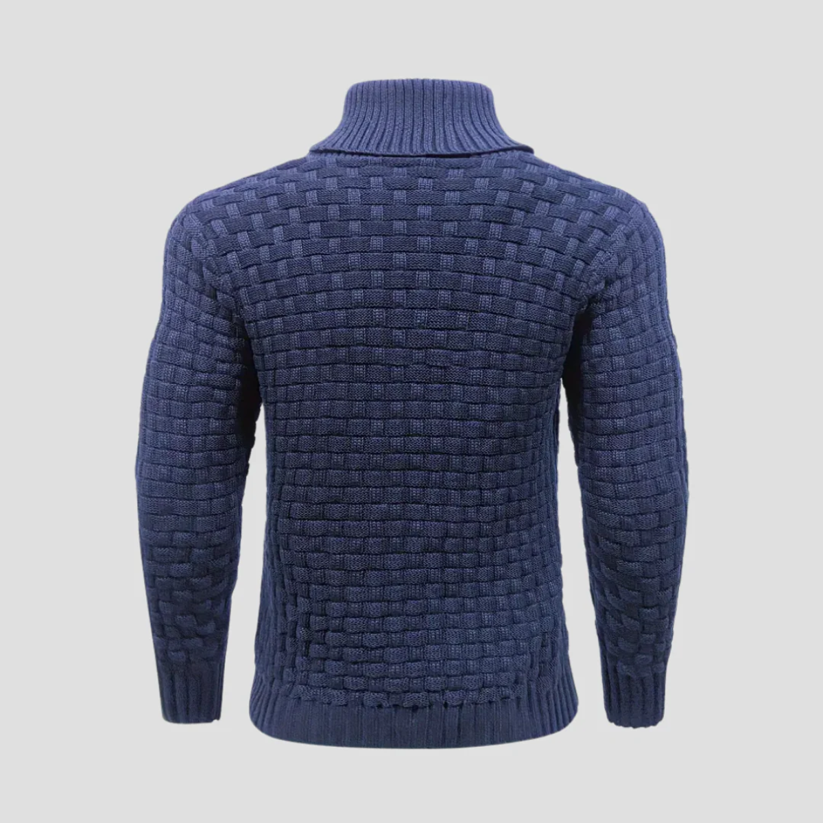 Men’s Chunky Knit Sweater with Shawl Collar