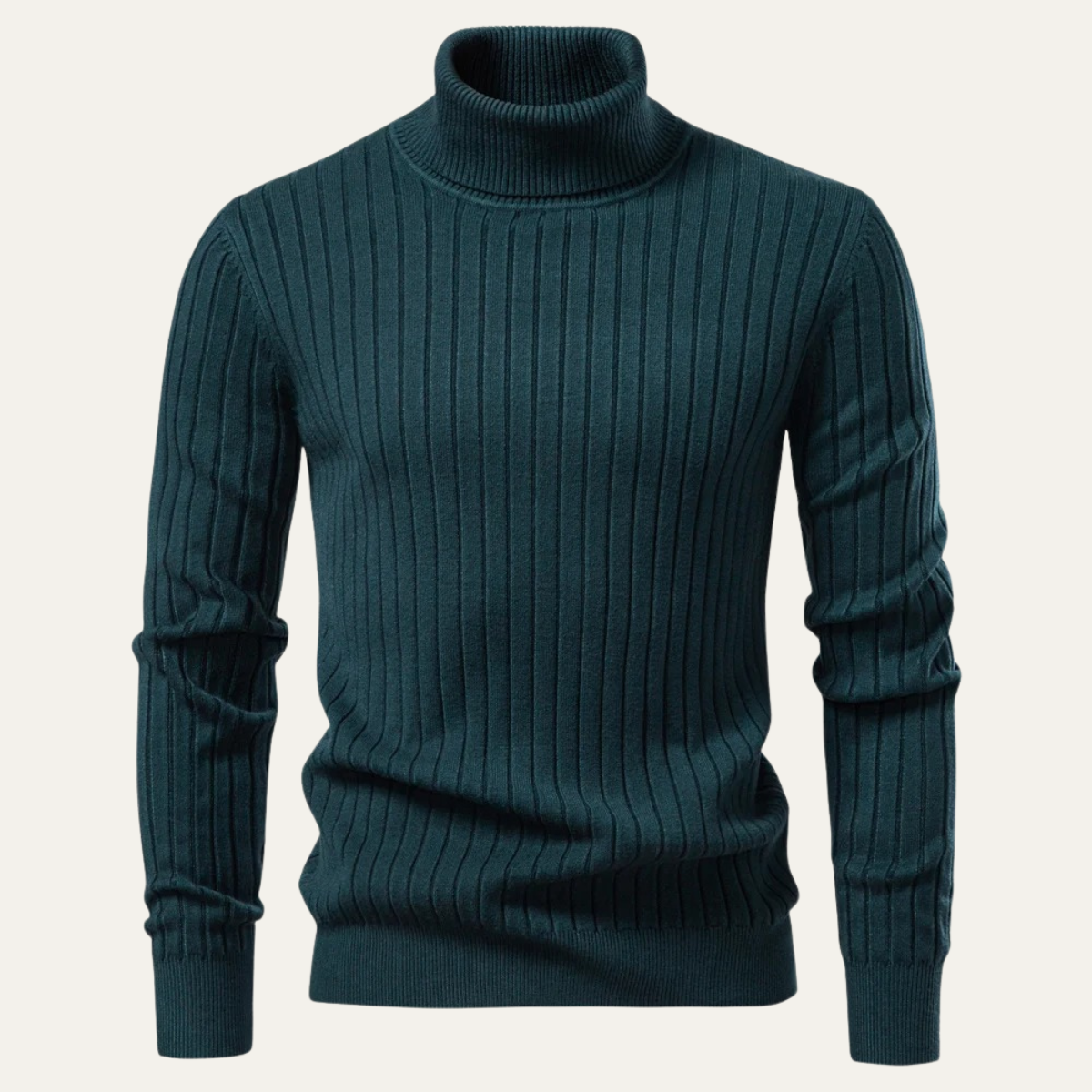 Men’s Slim-Fit Turtleneck Ribbed Sweater