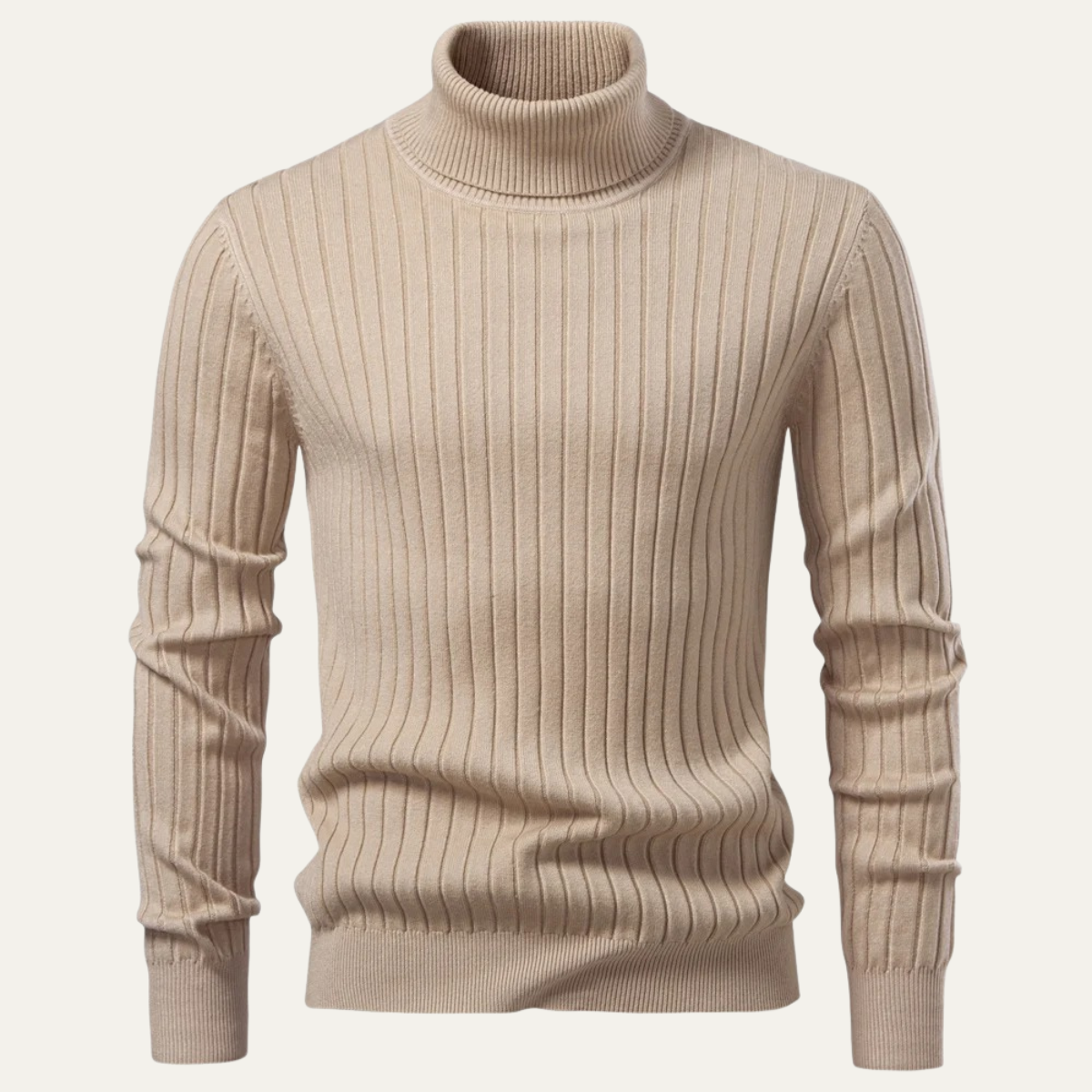 Men’s Slim-Fit Turtleneck Ribbed Sweater