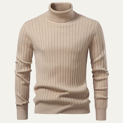 Men’s Slim-Fit Turtleneck Ribbed Sweater