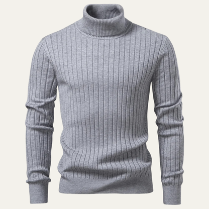 Men’s Slim-Fit Turtleneck Ribbed Sweater