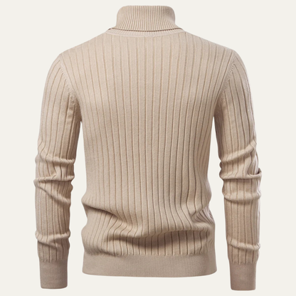 Men’s Slim-Fit Turtleneck Ribbed Sweater