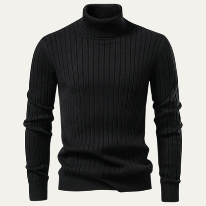 Men’s Slim-Fit Turtleneck Ribbed Sweater