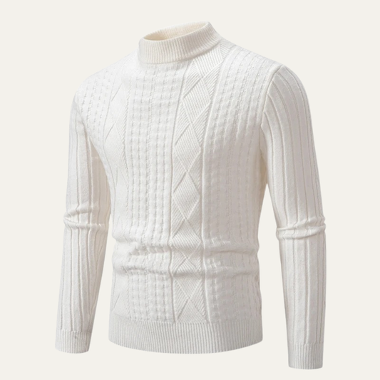 Men’s Jacquard Shawl Collar Zip Cardigan