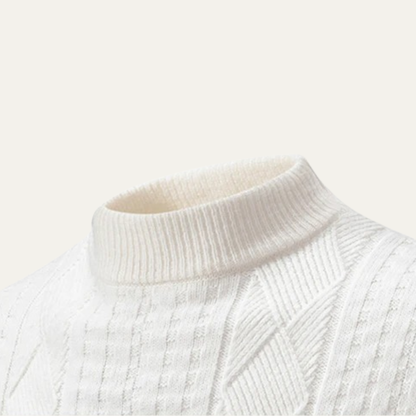 Men’s Jacquard Shawl Collar Zip Cardigan