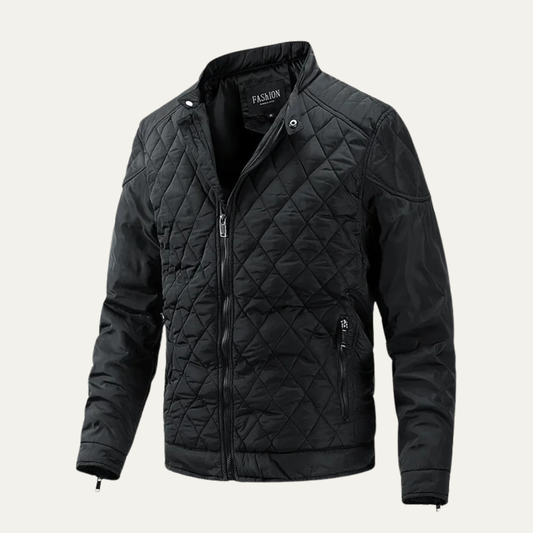 Men’s Diamond-Quilted Racer Jacket