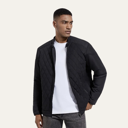 Men’s Diamond-Quilted Racer Jacket