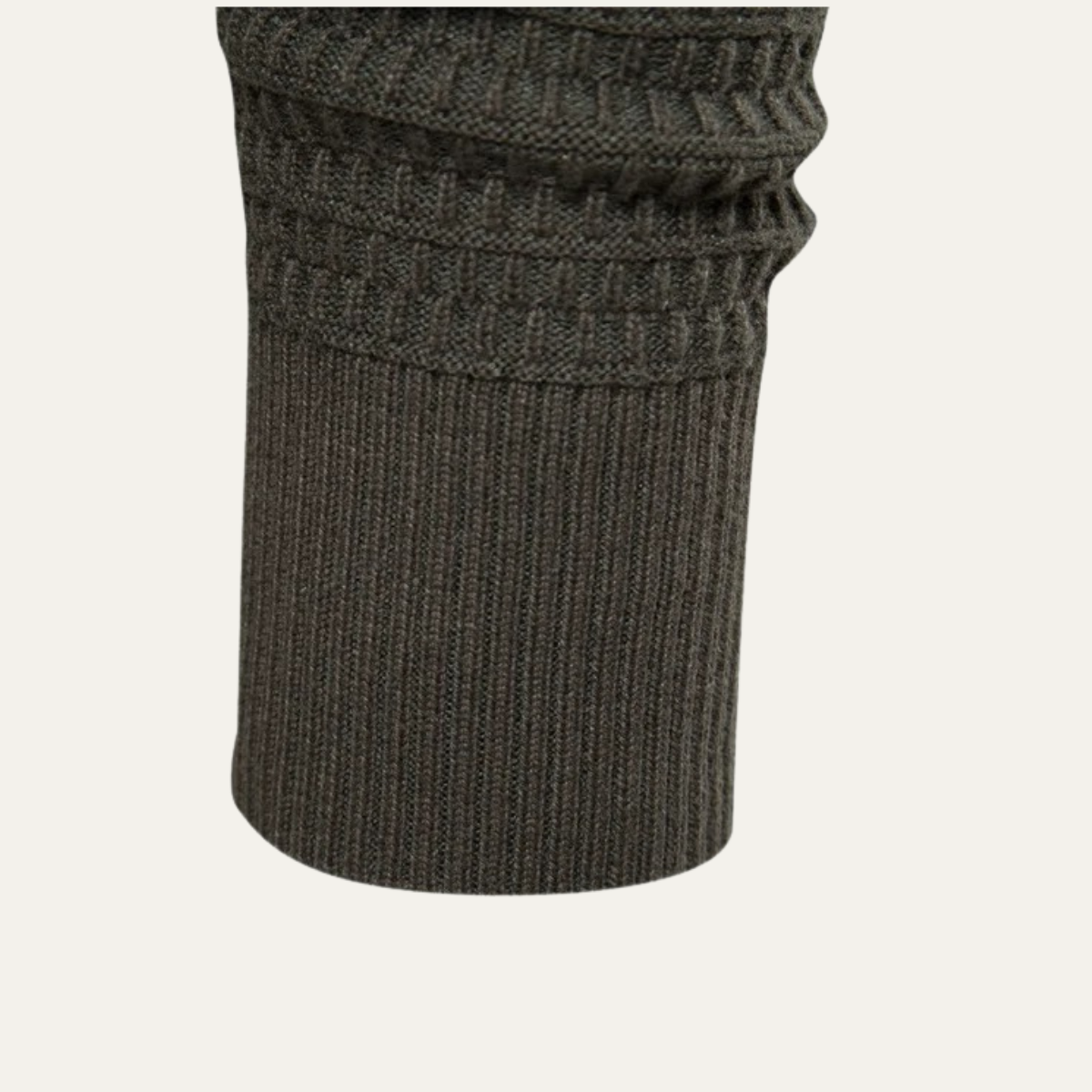 Men's Textured Stand Collar Cardigan