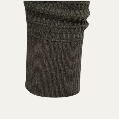 Men's Textured Stand Collar Cardigan