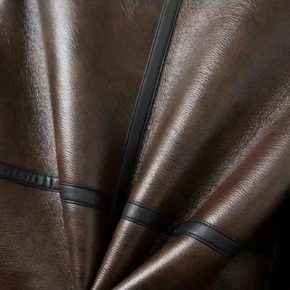 Men’s Shearling-Lined Aviator Winter Jacket
