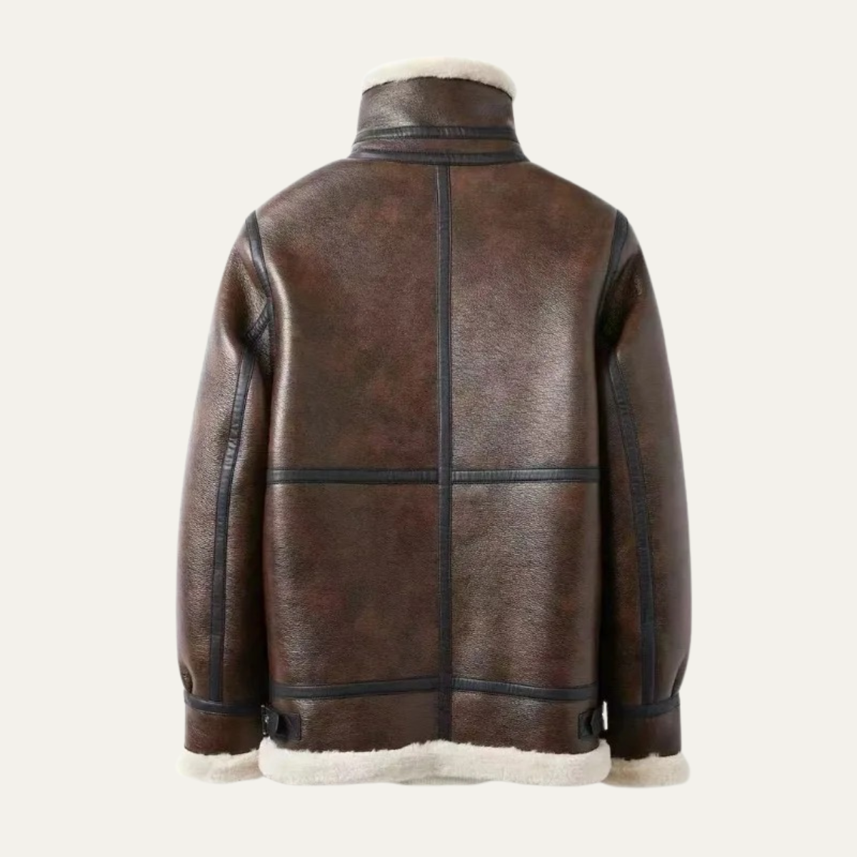 Men’s Shearling-Lined Aviator Winter Jacket
