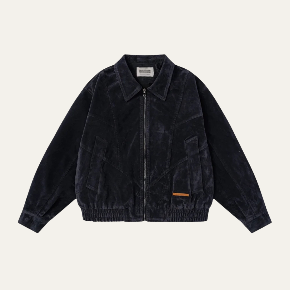 Men’s Suede Boxy Bomber Jacket