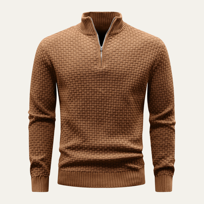 Men’s Cozy Textured Zip Sweater