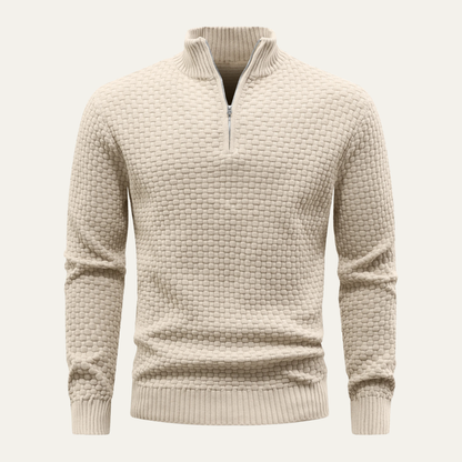 Men’s Cozy Textured Zip Sweater