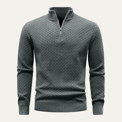 Men’s Cozy Textured Zip Sweater