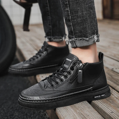 Men’s Leather High-Top Sneakers