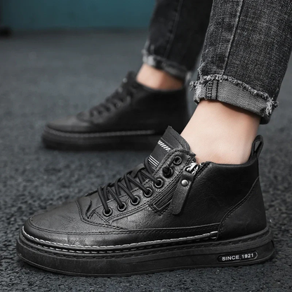Men’s Leather High-Top Sneakers